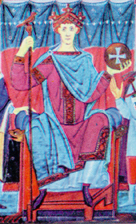 Император Оттон III и страны-даннциы. Миниатюры Евангелия Оттона III, ок. 1000 г.